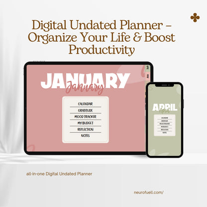 Digital Undated Planner – Organize Your Life & Boost Productivity