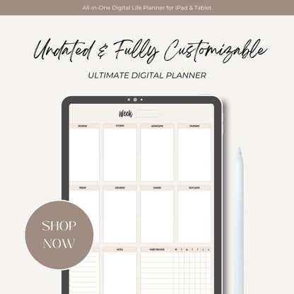 Digital Undated Planner – Organize Your Life & Boost Productivity