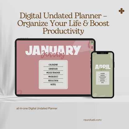 Digital Undated Planner – Organize Your Life & Boost Productivity